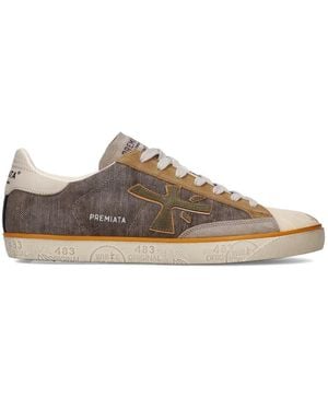Premiata Steven 8051 Panelled Trainers - Brown