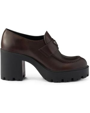 Prada Leather Loafers - Black