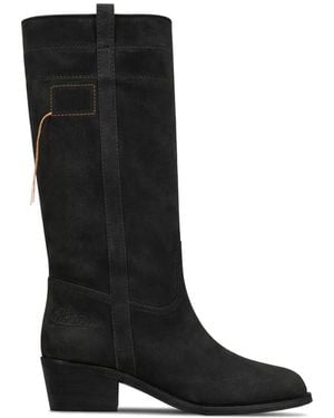 Fortela Campero Suede Boots - Black