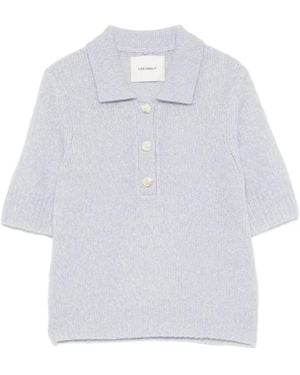 Lisa Yang Masy Short-Sleeve Polo Top - White