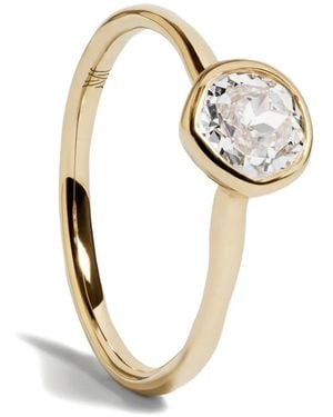 Monica Vinader Mv Siren Solitaire Ring Mit Diamanten - Weiß
