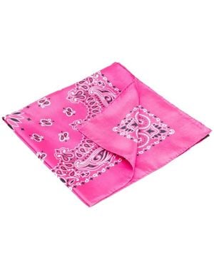 Manipuri Bandana-Print Scarf - Pink