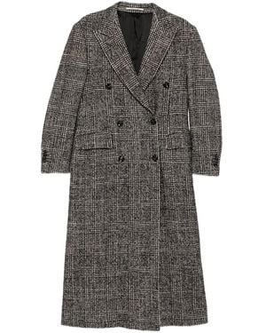 Tagliatore Wool Long Double-Breasted Coat - Grey