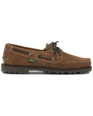Paraboot Chaussures Bateau Malo À Semelle Crantée - Marron