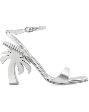 Palm Angels Palm Tree Heels Sandals - White