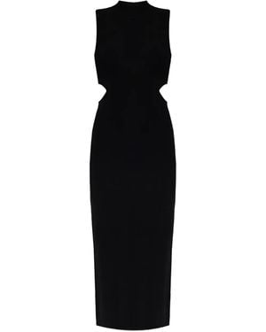 Gestuz Midikleid mit Cut-Out - Schwarz