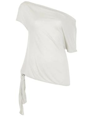 St. Agni Schulterfreies Top Aus Feinem Jersey - Weiß