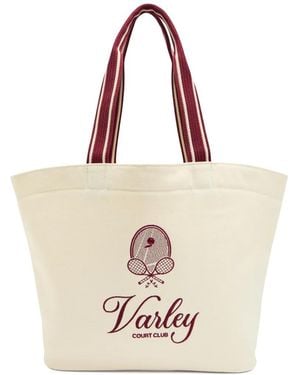 Varley Robinson Club Embroidered Tote Bag - White