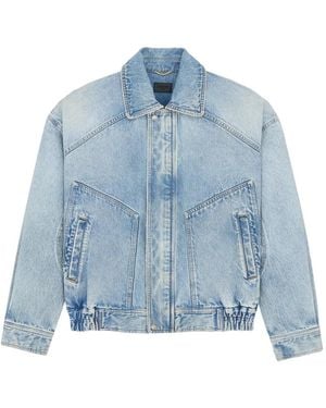 Saint Laurent Oversized Jeans Jacket - Blue