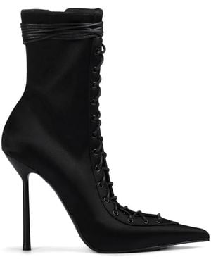 Le Silla Colette Lace-Up Ankle Boots - Black