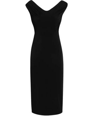 Dolce & Gabbana Off-Shoulder Midi Dress - Black
