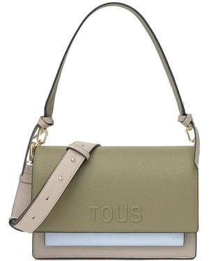 Tous Embossed Strap Satchel - Metallic