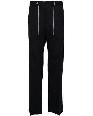 Corneliani Drawstring Tapered-Leg Trousers - Black