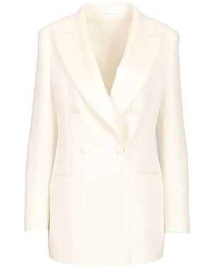 Tagliatore K-Elenia Double-Breasted Blazer - White
