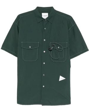 and wander Multiple-Pockets Shirt - Green