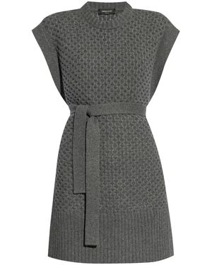 Fabiana Filippi Tied Waist Knit Vest - Grey