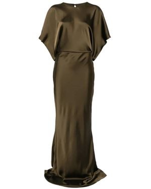 Norma Kamali Reverse Cowl-Neck Gown - Green