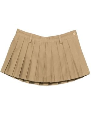 7 For All Mankind Twill Miniskirt - Natural