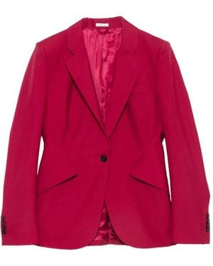 McQueen Blazer Con Solapas De Muesca - Rojo