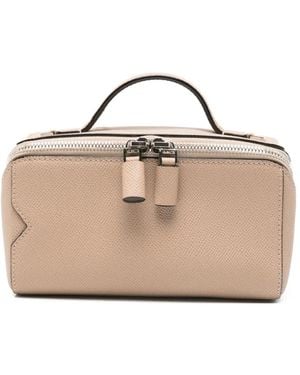 Valextra V-Line Top-Handle Tote Bag - Natural