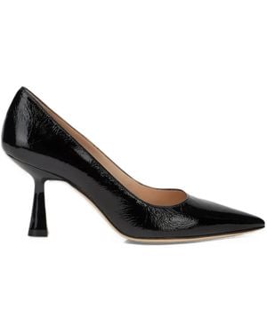 Stuart Weitzman Stuart Super Sculpt Leather Pumps - Black