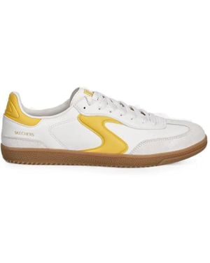 Skechers Hotshot Kickoff Contrast-Panel Lace-Up Trainers - White
