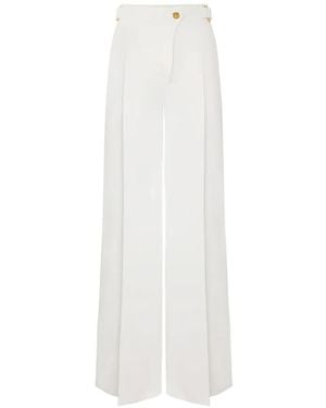 Elisabetta Franchi Straps Pallazo Trousers - White