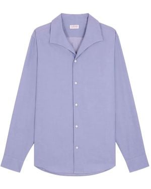 Fursac Spread-Collar Long-Sleeve Shirt - Purple
