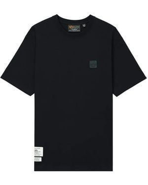 Alpha Industries Logo-Detail Crew-Neck T-Shirt - Black