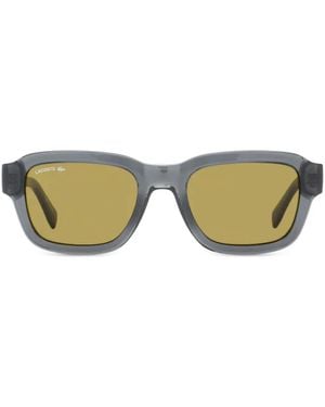 Lacoste Rectangular Pique Texture Sunglasses - Grey