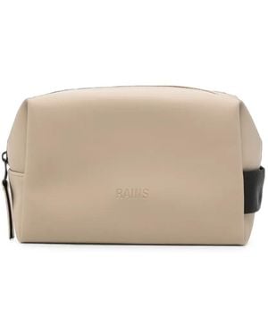 Rains Logo-Embossed Wash Bag - Natural