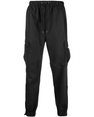 Rains Drawstring-Waistband Tapered Cargo Pants - Black