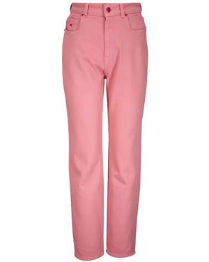 Kiton Logo-Embroidered Jeans - Pink