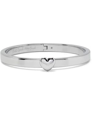 Kate Spade Pulsera Heart You Metal Hinged - Blanco