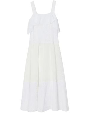 3.1 Phillip Lim Ruffled Panelled Midi Dress - White