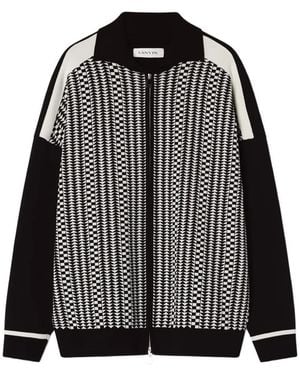 Lanvin Gemusterter Cardigan Mit Reißverschluss - Schwarz