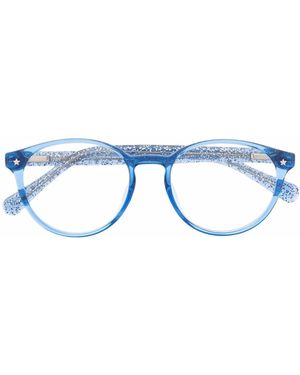 Chiara Ferragni ラウンド眼鏡フレーム - ブルー