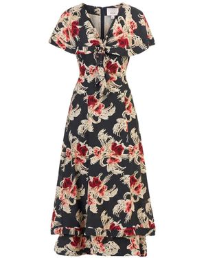 Cinq À Sept Antonetta Wilted Poppy Maxi Dress - White