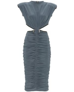 MITILIANE COUTURE Zipped Cut-Out Mini Dress - Blue