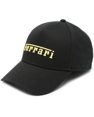 Ferrari Logo-Embossed Cotton Cap - Black