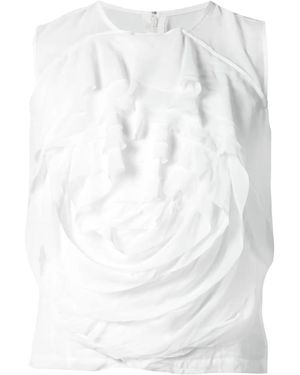 Comme des Garçons Ruffled Front Top - Bianco