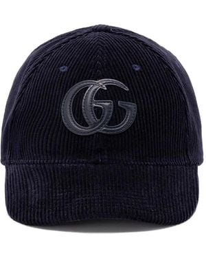 Gucci Baseballkappe aus Cord - Blau