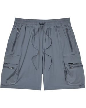 REPRESENT 247 Zip-Pocket Drawstring Shorts - Blue