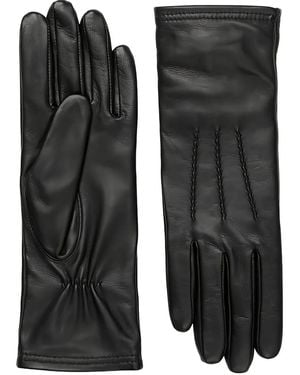 Marc O' Polo Gathered Leather Gloves - Black