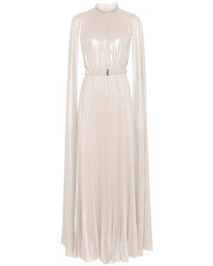 Nissa Cape-Design Maxi Dress - White