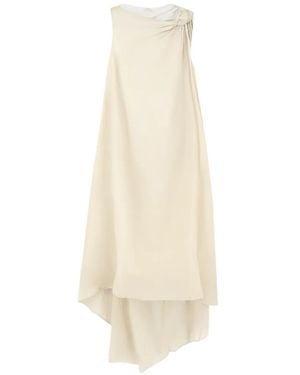 LAMRONS Knot-Detail Sleeveless Dress - White