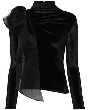 Atu Body Couture Bow-Detail Bodysuit - Black