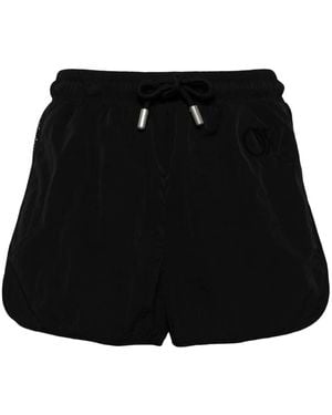 Off-White c/o Virgil Abloh Off- Crispy Shorts With Grid Detail - Black