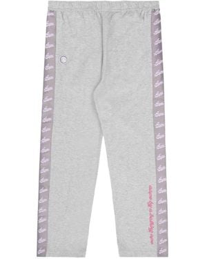 Aape By A Bathing Ape Moonface Logo-Tape Track Pants - White