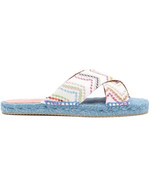 Missoni Espadrilles Con Motivo A Zigzag - Bianco